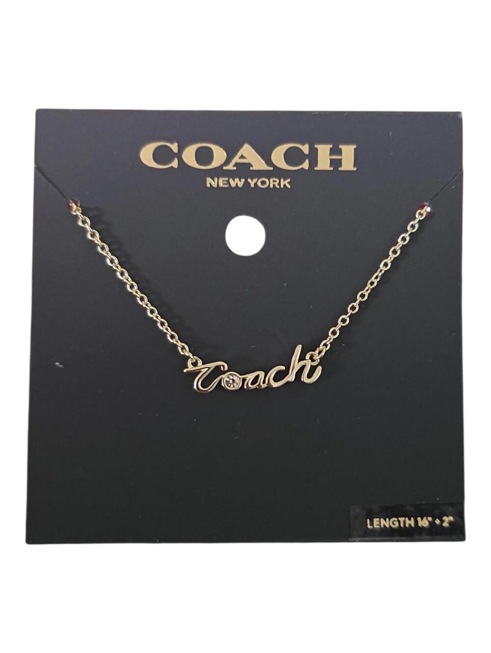 Coach Logo Script Necklace - Picture 3 of 4